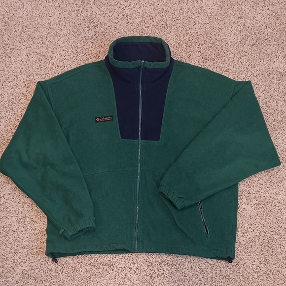 Rare Vintage Columbia Fleece Full Zip Hoodie - Picture 1 of 2